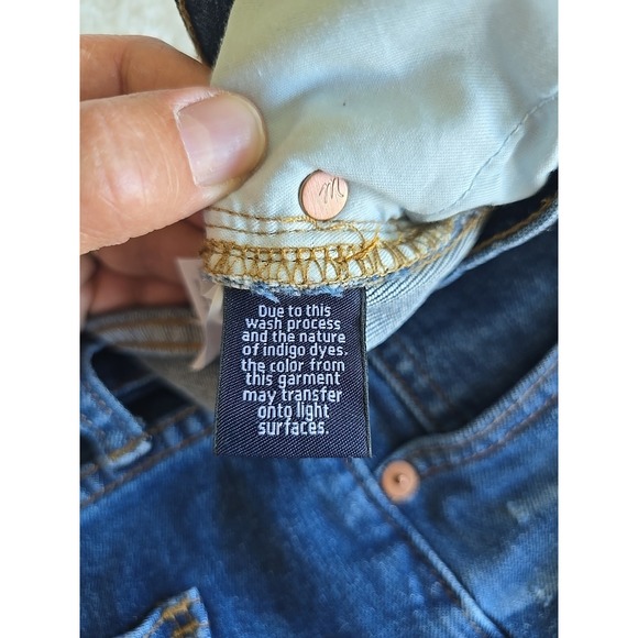 Madewell High-Rise Denim Shorts in Glenoaks Wash Rough Hem Cutoff Size 27 - Picture 9 of 16